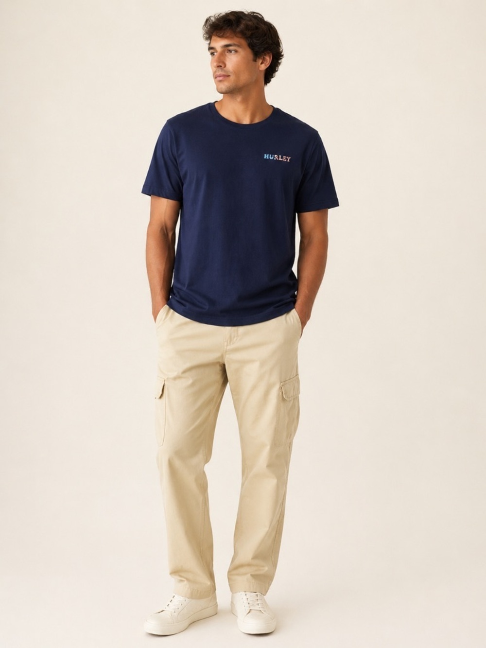 Hurley • NWT Navy Logo Crewneck Tee